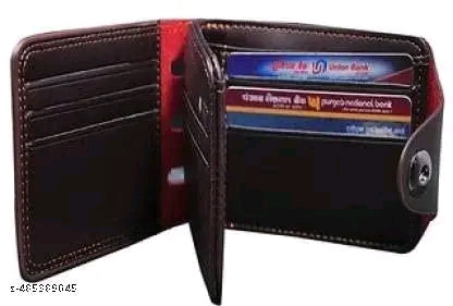 BMW Edition Fancy Trendy Men's Wallet | Premium Faux Leather Bi-Fold Wallet | Stylish Button Lock Gents Purse