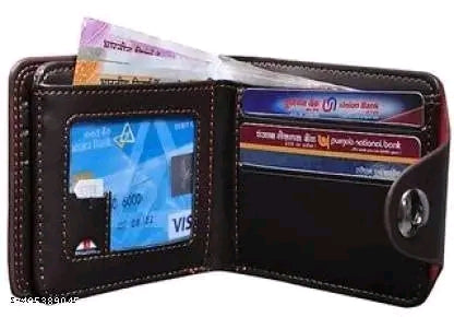 BMW Edition Fancy Trendy Men's Wallet | Premium Faux Leather Bi-Fold Wallet | Stylish Button Lock Gents Purse